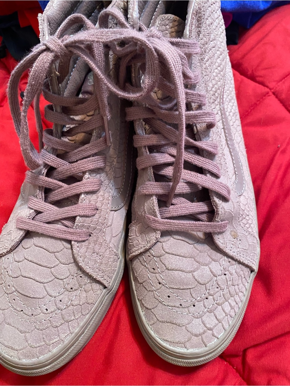 Vans Mauve High-Top Sneakers with Textured Snake men 9.5 women 11 skate alt punk - Picture 6 of 9